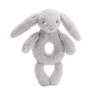 Jellycat Grey Bashful Bunny Rattle