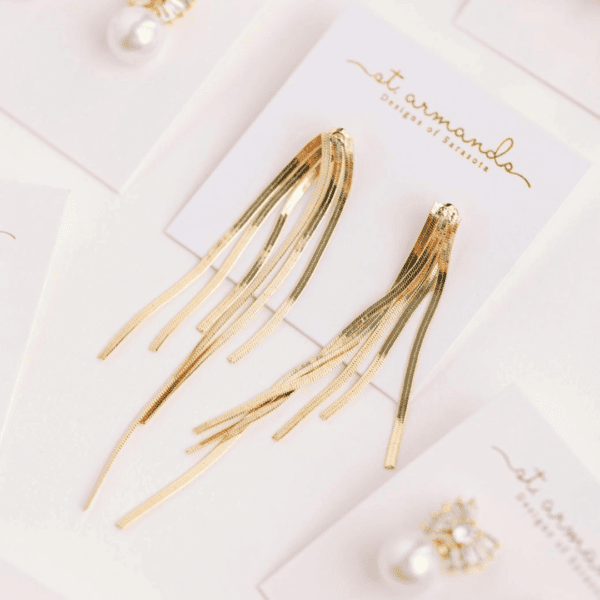 Cascading Gold Earrings 1
